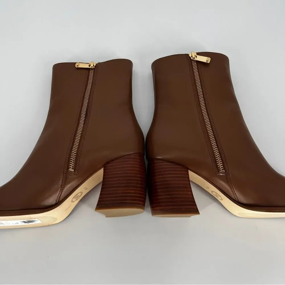 MICHAEL Michael Kors Maude Block Heel booties luggage brown - 9.5